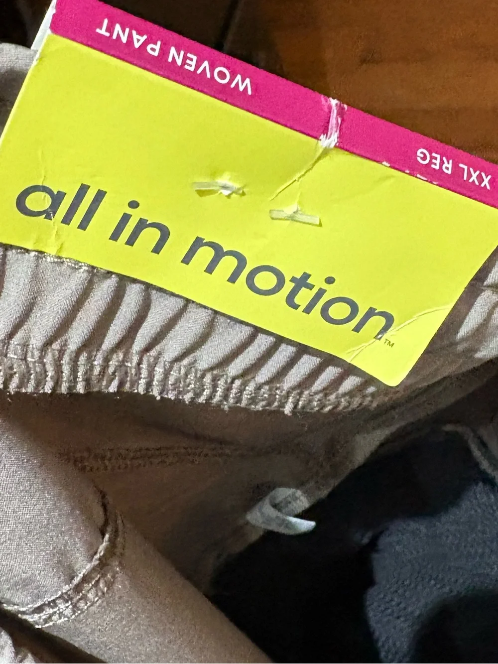 all in motion Men's Pull On Activewear Pants - Taupe, Size XXL NWT